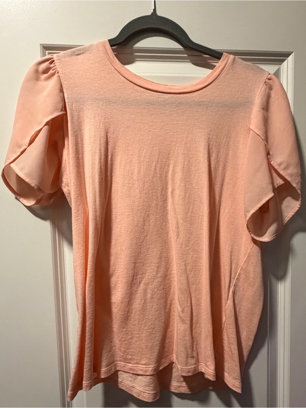 Michael Kors Peach Puff Sleeve Women's Top